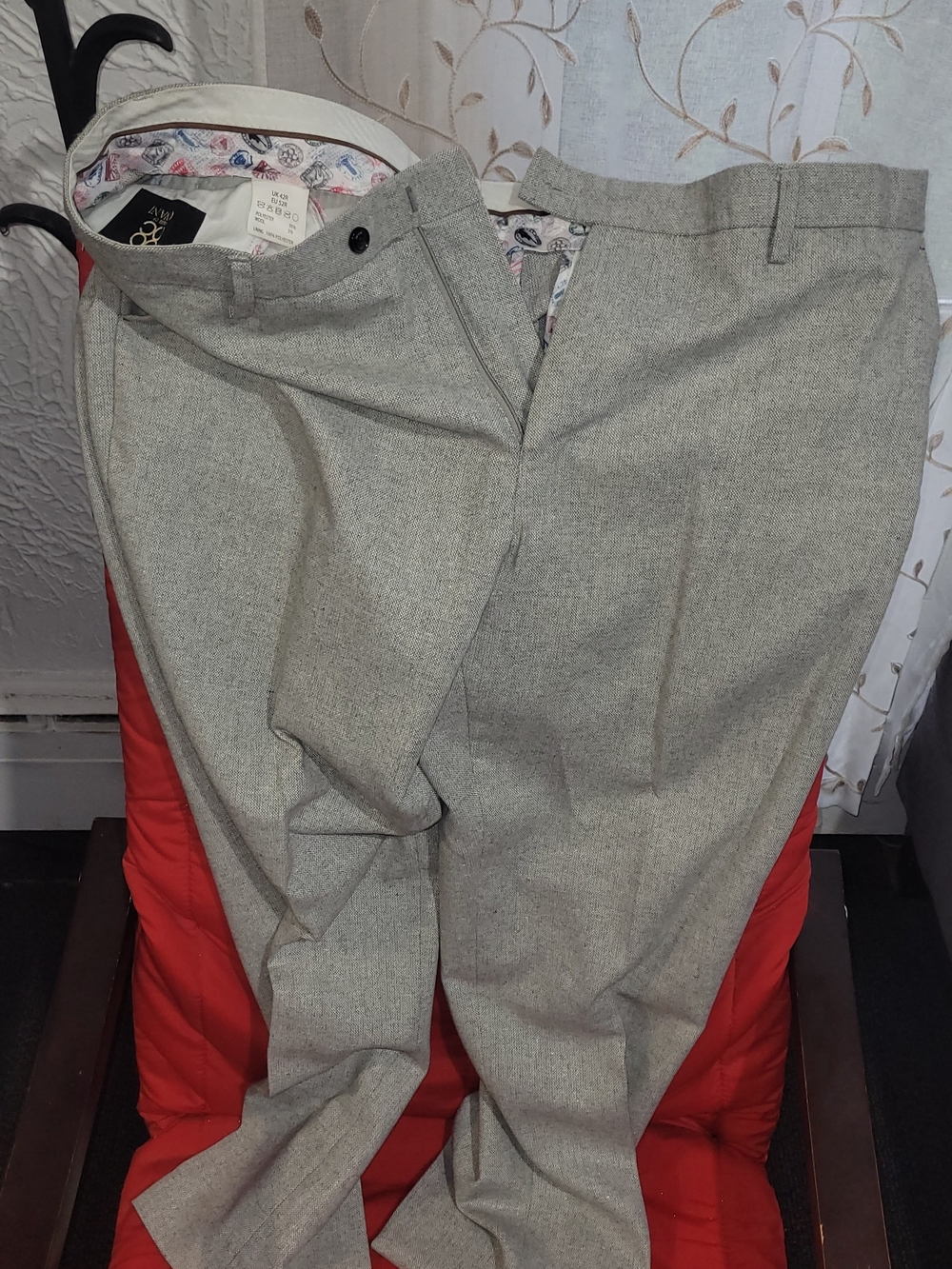 Men's Light Gray Dress Pants - Unbranded Tailored Front